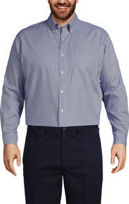 Lands' End No Iron Supima Cotton Pinpoint Buttondown Collar Dress Shirt