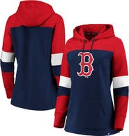 PROFILE Women's Navy Boston Red Sox Plus Size Colorblock Pullover Hoodie