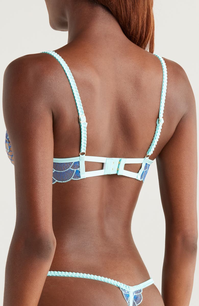 Bluebella Elina Embroidered Underwire Bra, Alternate, color, Island Paradise Blue