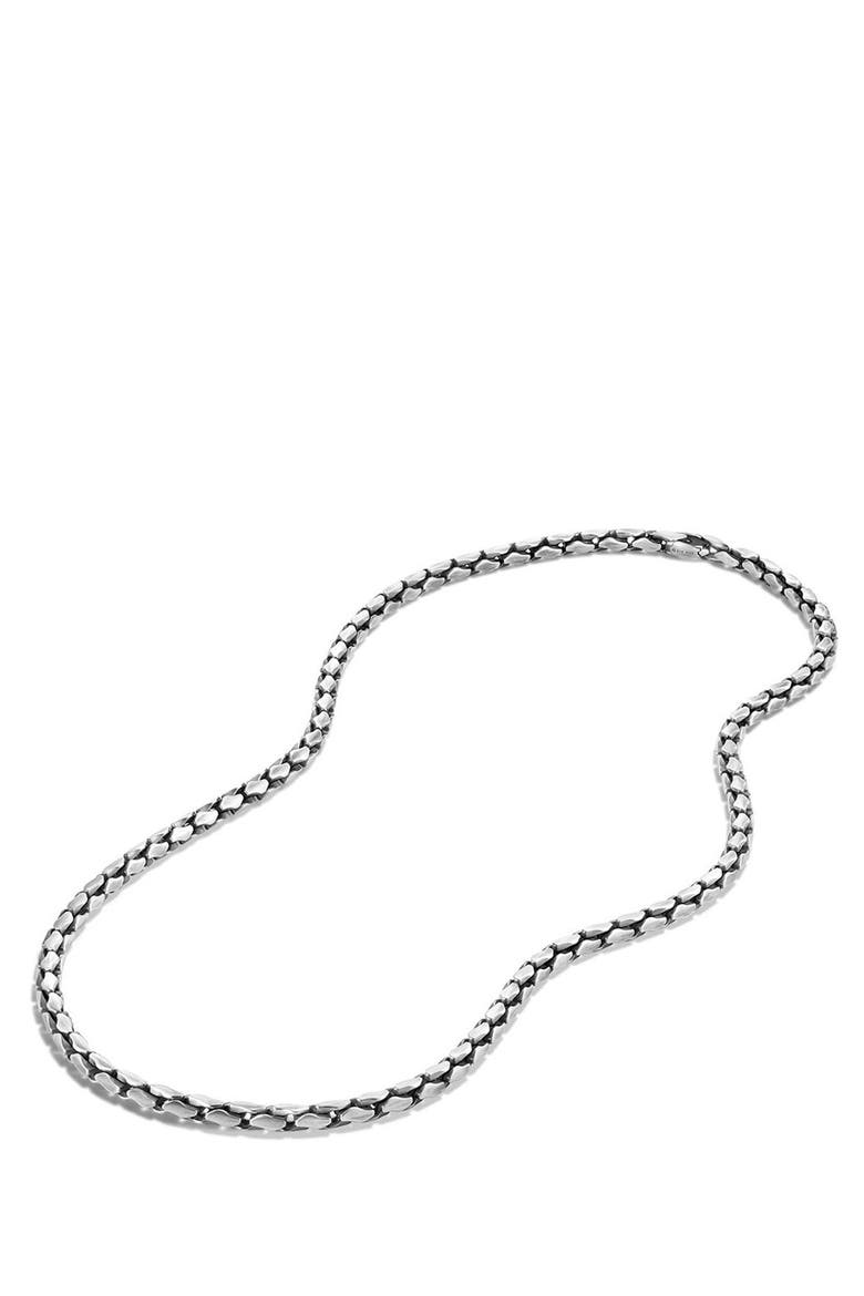 Fluted Chain Necklace, Alternate, color, SILVER
