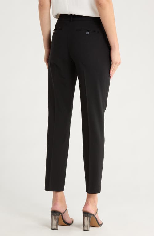 Theory Trestra Wool Taper Leg Pants In Black