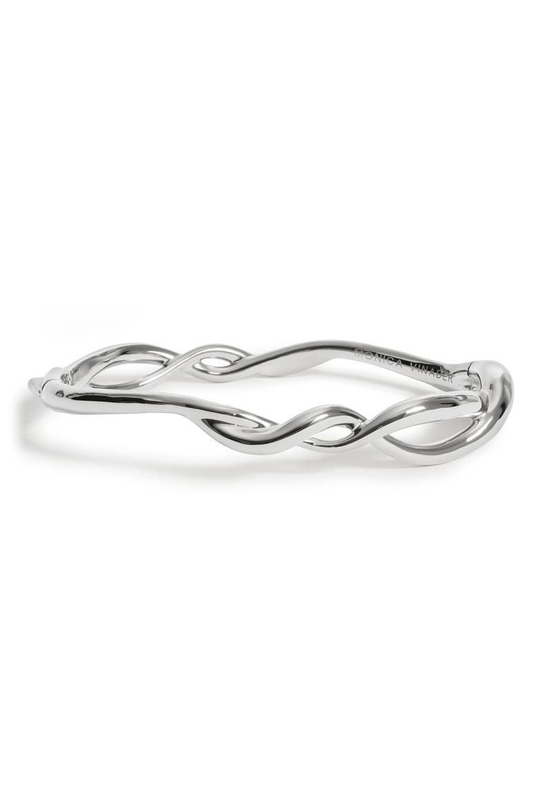 Ochre Sterling Silver Bangle, Main, color, STERLING SILVER