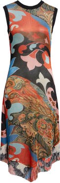 Etro Lotus Paisley Sweater Dress