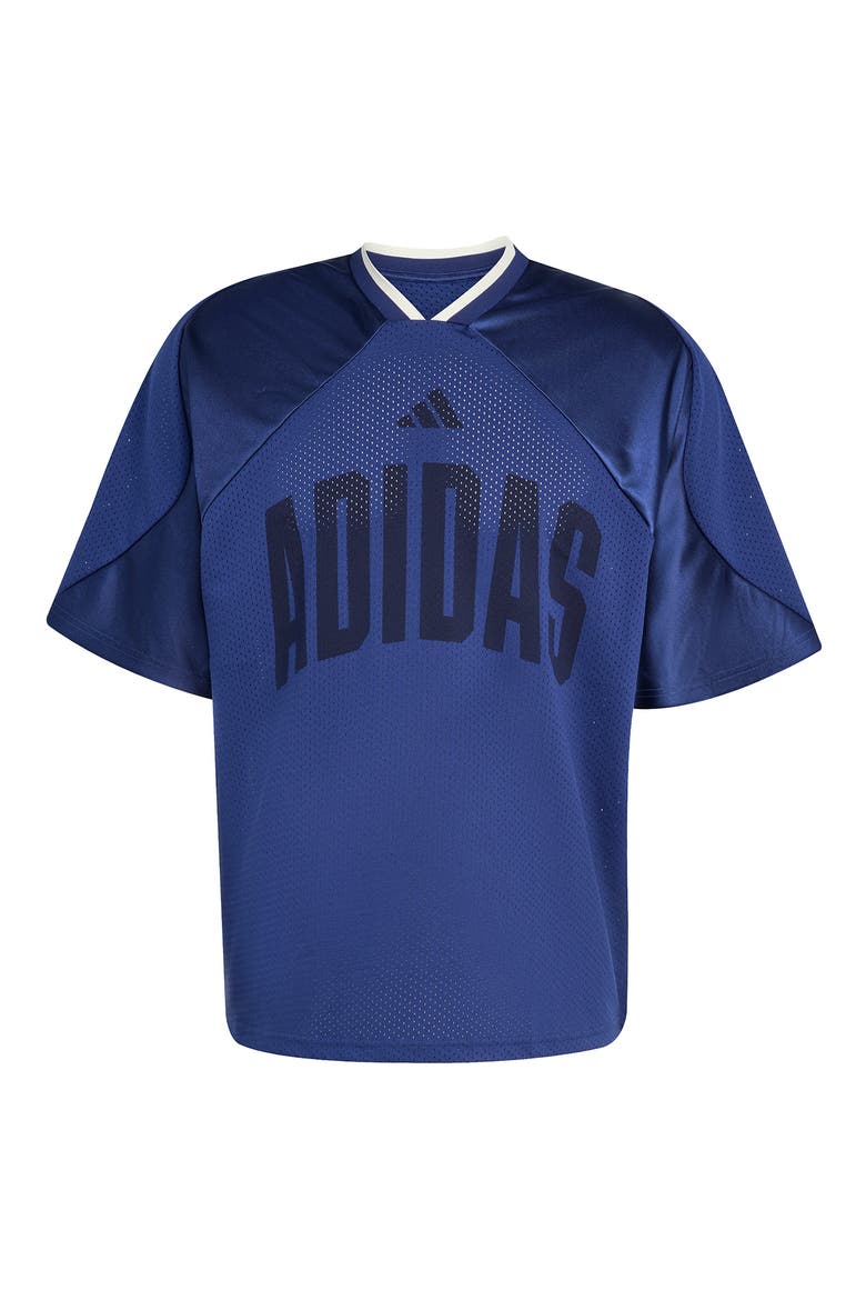 Stadium Graphic Mesh T-Shirt, Alternate, color, DARK BLUE/ OFF WHITE
