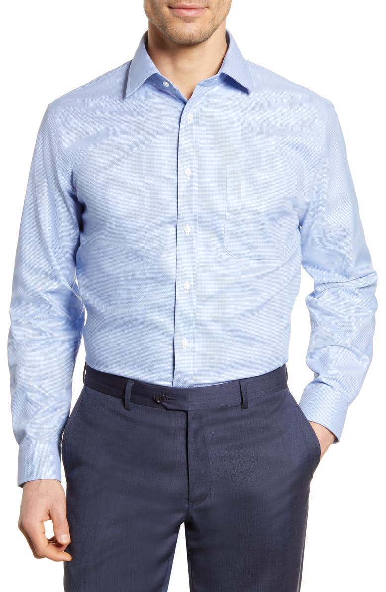 NORDSTROM MEN'S SHOP Traditional Fit Non-Iron Basket Weave Dress Shirt, Main, color,