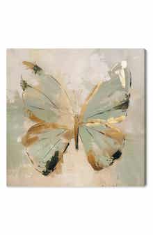 Wynwood Studio Sage Butterfly Canvas Wall Art