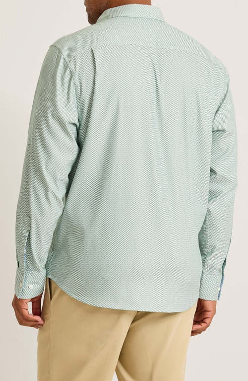 Tommy Bahama Sarasota Stretch Ventura Coast Solid White Islandzone® Button-up Shirt In Green