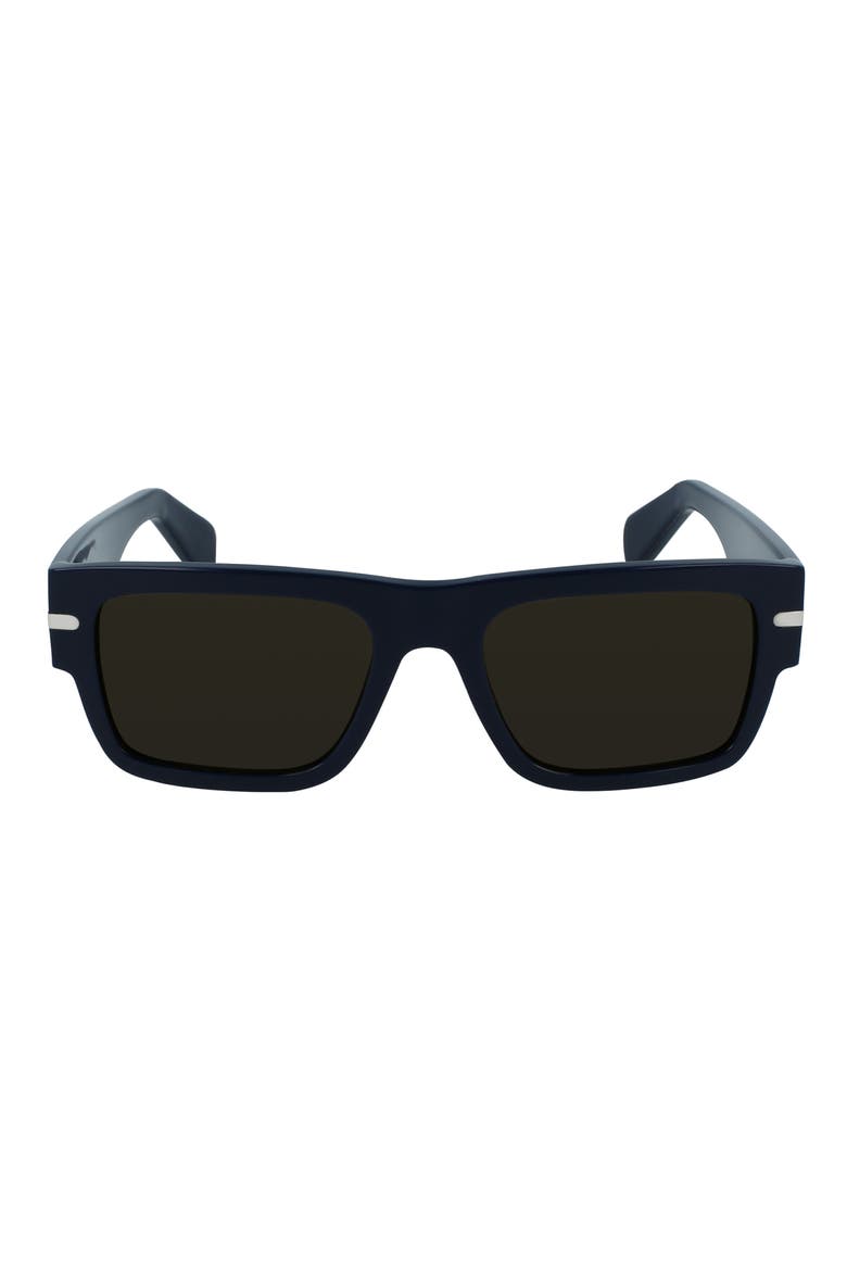 Classic Logo 54mm Rectangular Sunglasses, Main, color, BLUE