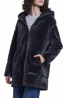 Blue Duck Hooded Genuine Shearling Jacket