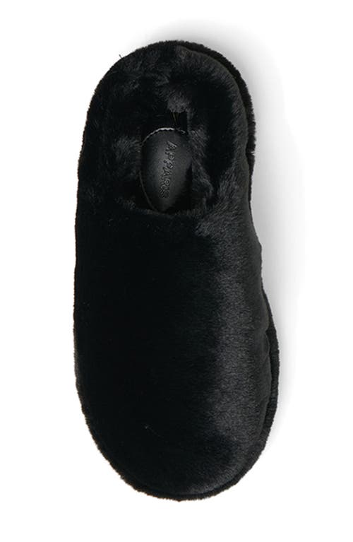 Apparis Misha Faux Fur Slipper In Black