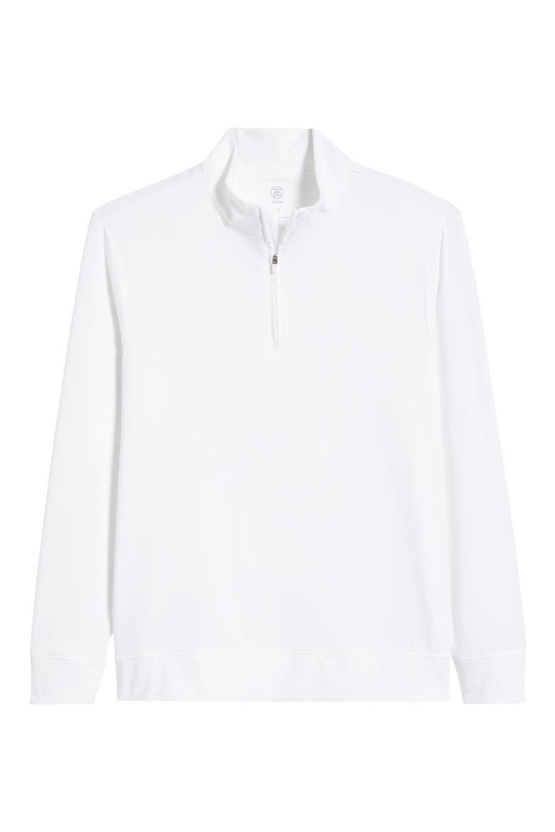 Luxe Quarter Zip Golf Pullover, Alternate, color, SNOW