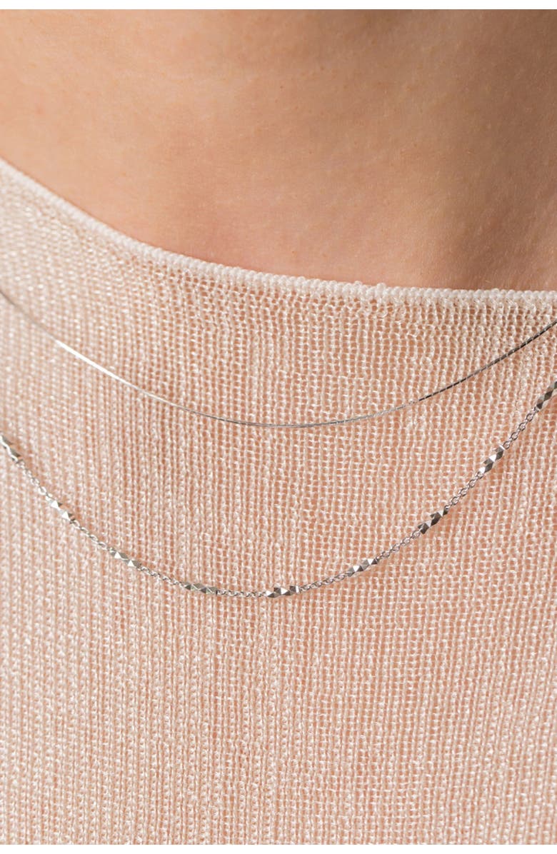 Bearfruit Jewelry Sterling Silver 18k Gold Plated Juliana Basic Chain Necklace, Alternate, color, Silver