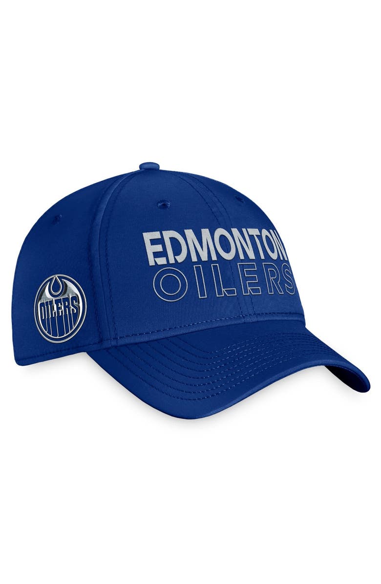 FANATICS Men's Fanatics Branded  Blue Edmonton Oilers Authentic Pro Road Flex Hat, Main, color, 