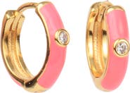 Color Shout Mini Enamel Huggie Hoops
