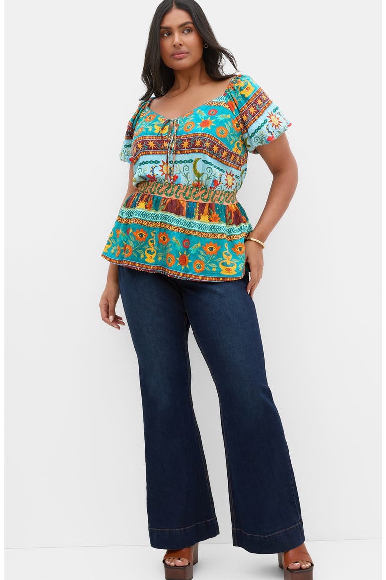 Amaria Print Top, Alternate, color, PARADISO