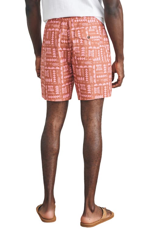 Faherty Anna Kahalekulu Sunwashed Boardshort In Red Naupaka
