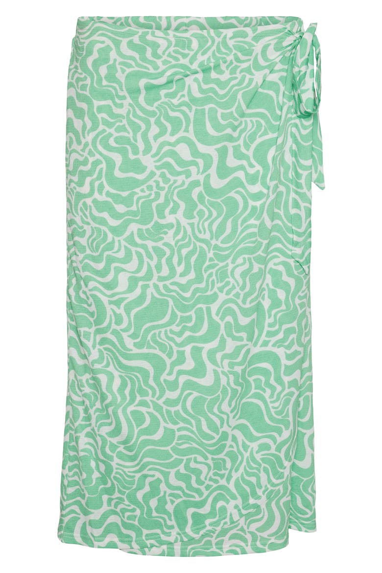 Frida Faux Wrap Midi Skirt, Alternate, color, JADE CREAM AOP FRIDA