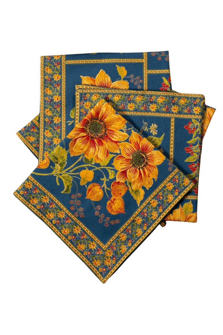 On the Prairie Luncheon Napkins, Set of 4, Main, color, Teal