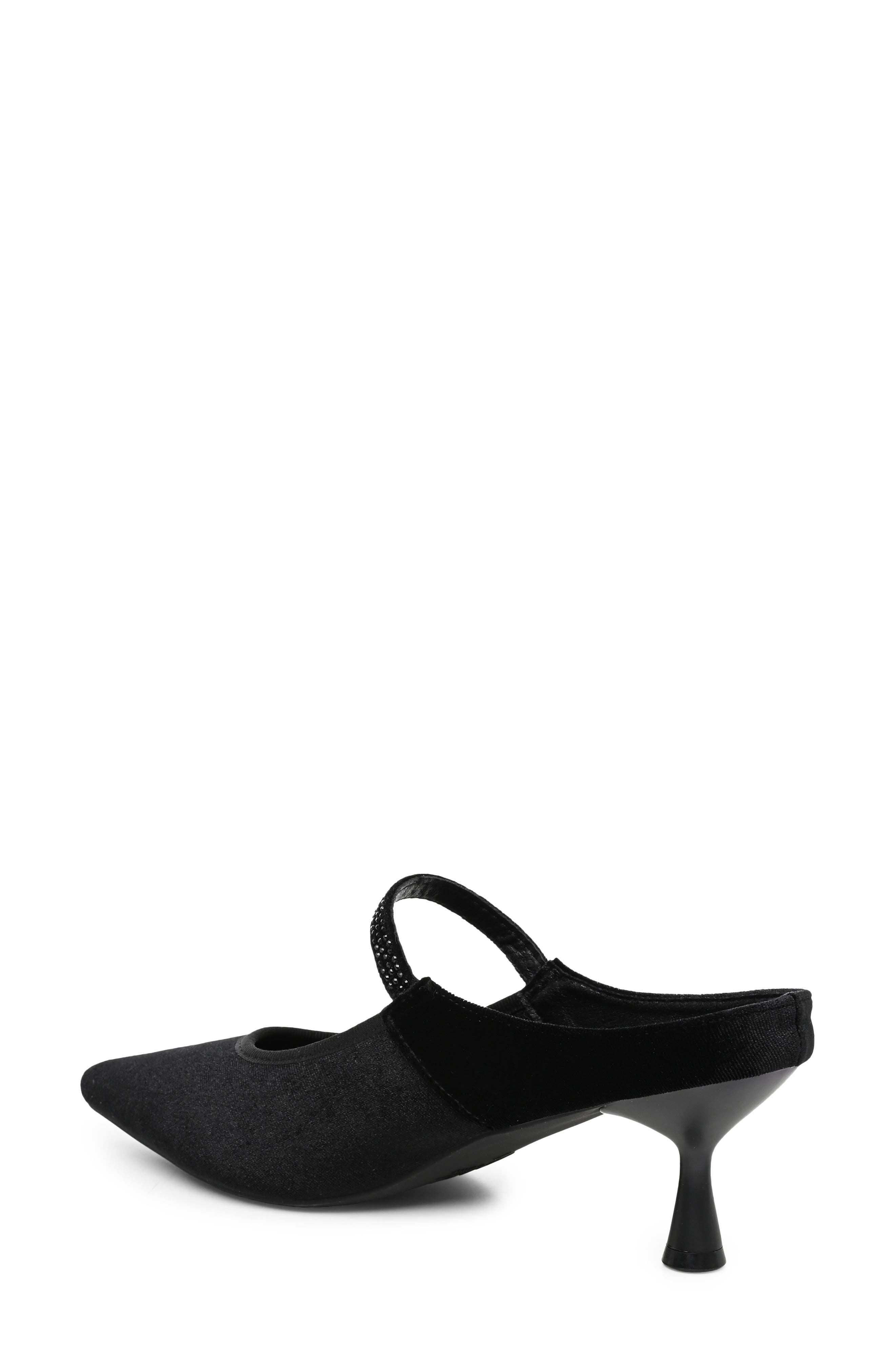 Leslie Pointed Toe Mary Jane Mule, Alternate, color, BLACK VELVET