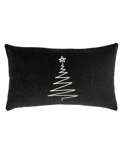 Silent Night Noir Indoor & Outdoor Woven Accent Pillow