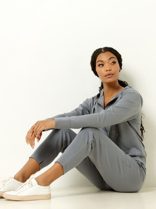 Single Stitch Ultra Soft Full Zip Hoodie In Blue