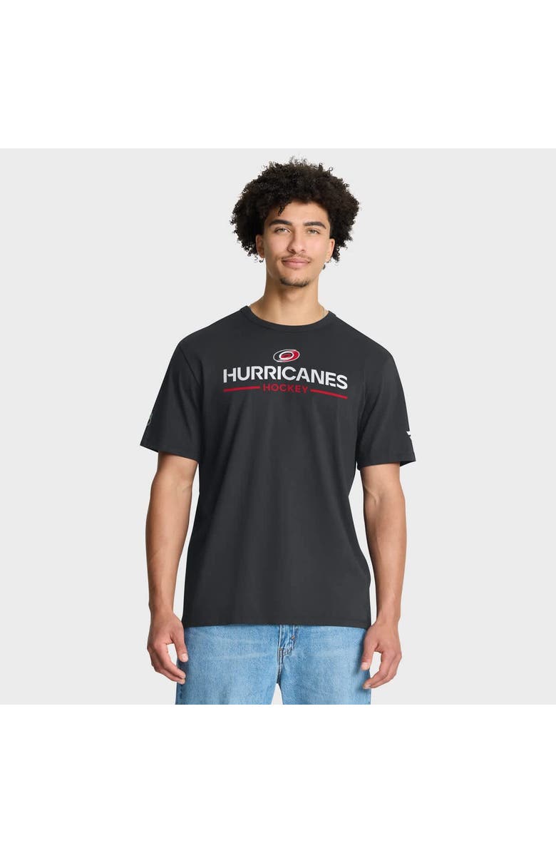 FANATICS Men's Fanatics Black Carolina Hurricanes Authentic Pro Primary T-Shirt, Main, color, Black