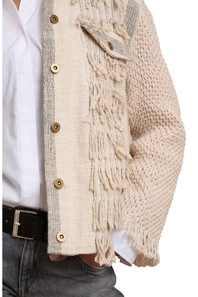 Fringe Cotton Topper, Alternate, color, IVORY