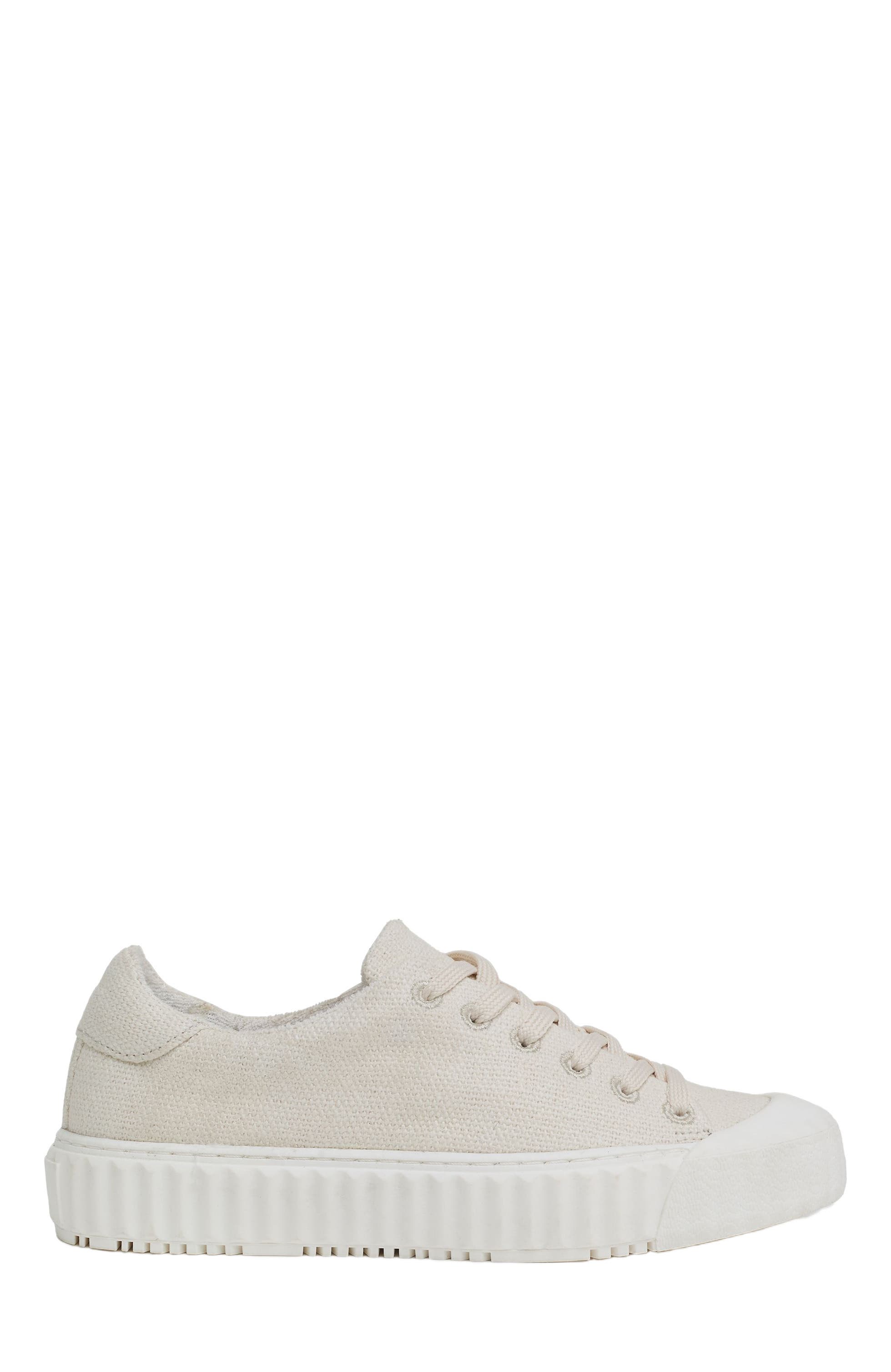 Celtic & Co. Lace Up Recyc Canvas Low Top Sneakers, Alternate, color, Ecru