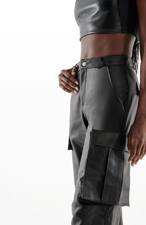 As By Df Cole Upcycled Leather Cargo Pants In Black