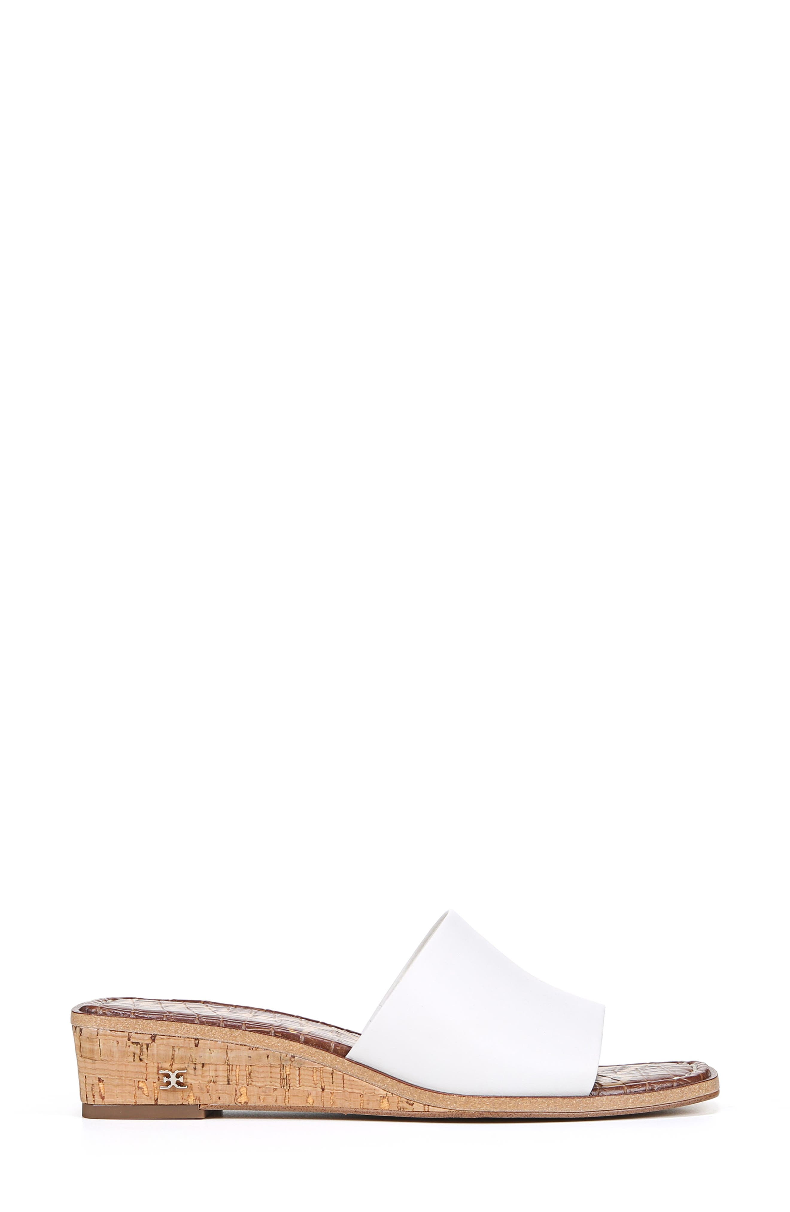 Valery Wedge Slide Sandal, Alternate, color, BRIGHT WHITE