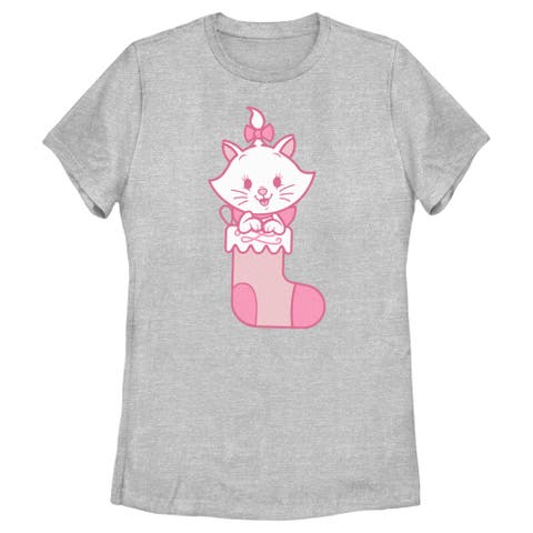 Women's Aristocats Marie Christmas Stocking  Graphic T-Shirt