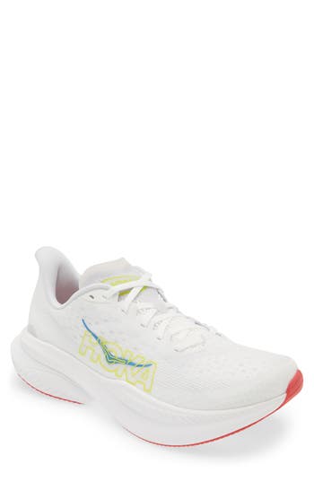 Hoka Mach 6 Running Shoe In White/nimbus Cloud