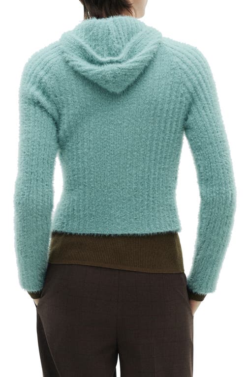 Mango Pull-over Capuche Toucher Doux Turquoise - Femme - Xs - In Turquoise