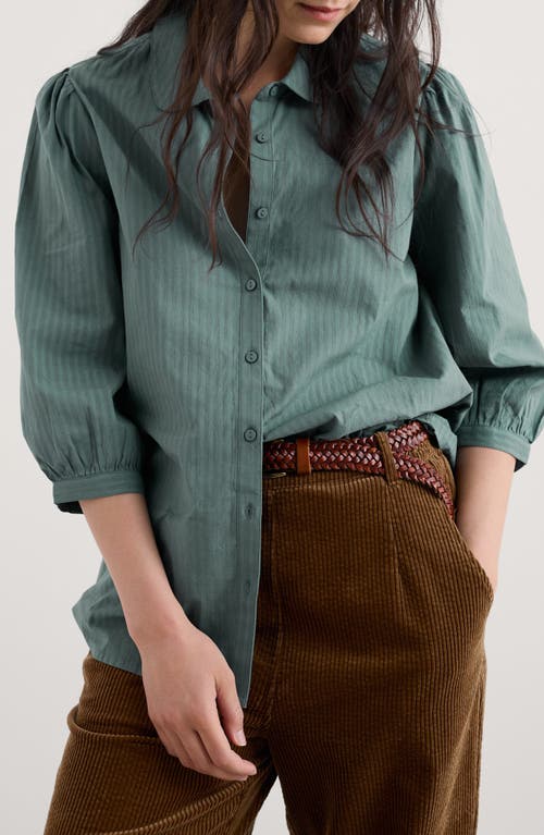 Seasalt Cornwall Hope Cottage Organic Cotton Button-up Shirt In Brown