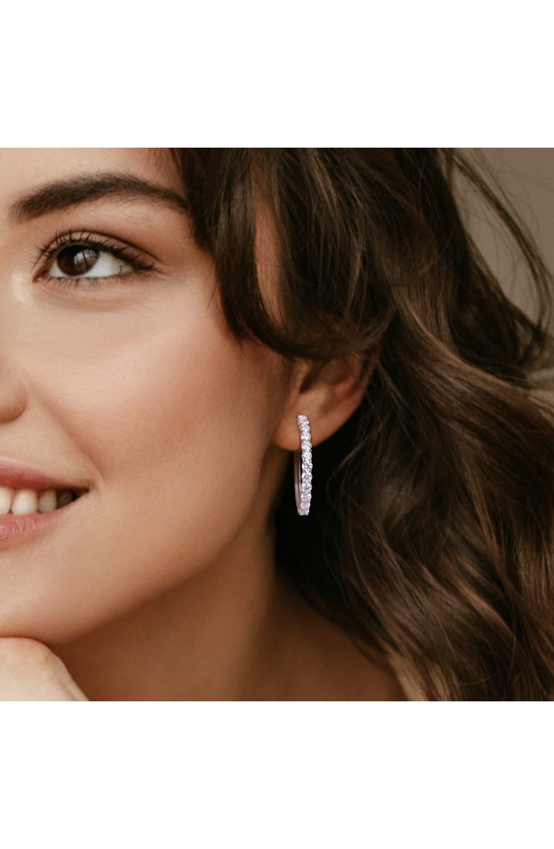 Julianna B. 2 3/8ct. t.w. Lab-Grown Diamond Hoop Earrings 14k, Alternate, color, White Gold