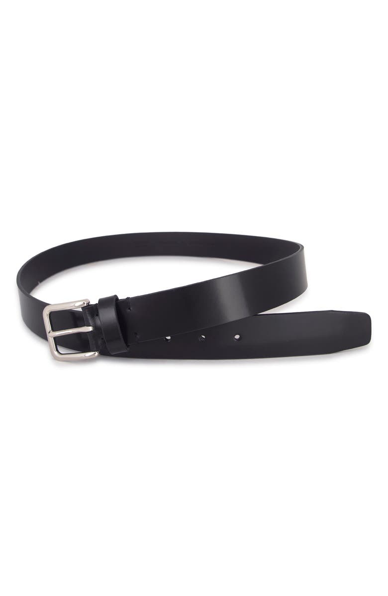 Vince Leather Belt, Alternate, color, Black/ Palladium