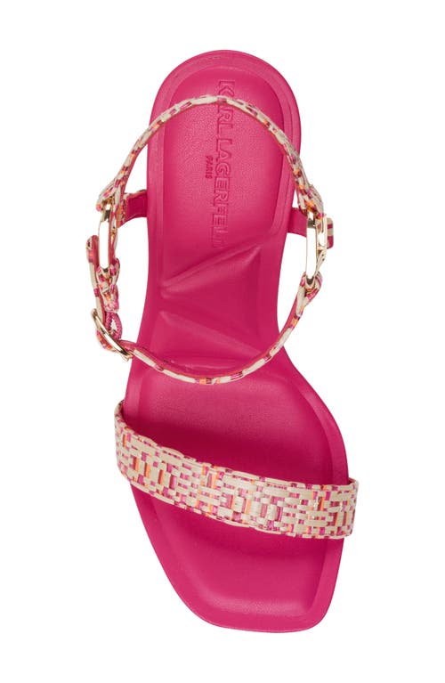 Shop Karl Lagerfeld Paris Cybil Ankle Strap Sandal In Teaberry