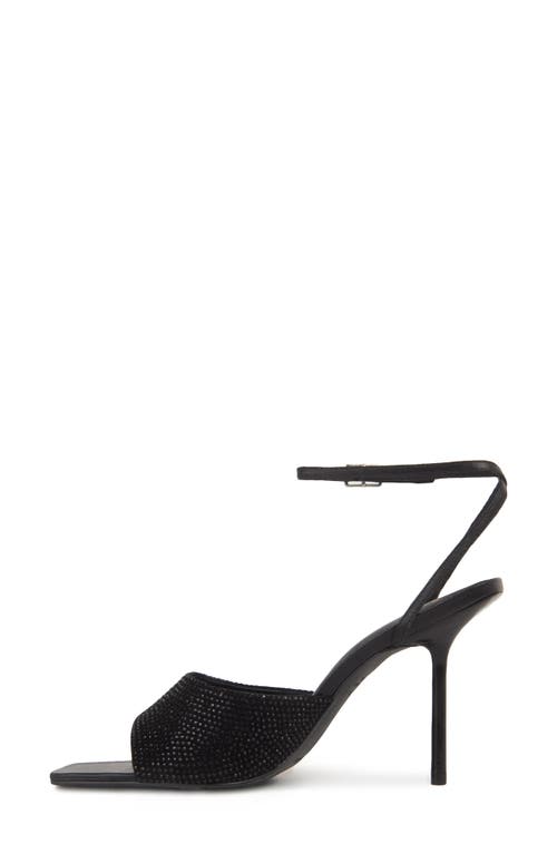 Black Suede Studio Nicky Ankle Strap Sandal In Black Buffed Nappa