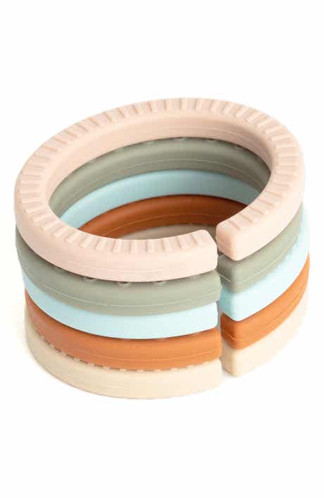 Set of 5 Happy Links Teething Rings