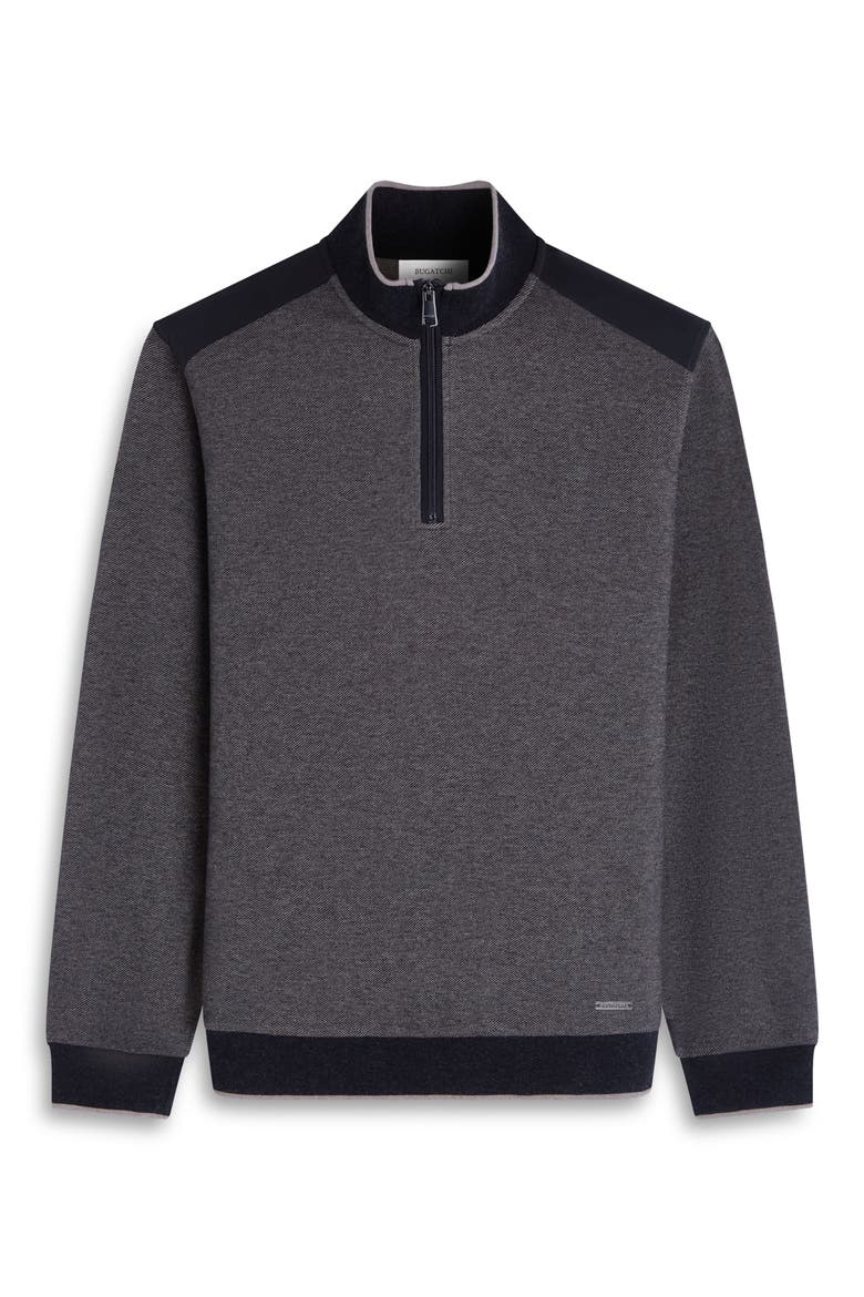 Mélange Quarter Zip Top, Alternate, color, TAUPE