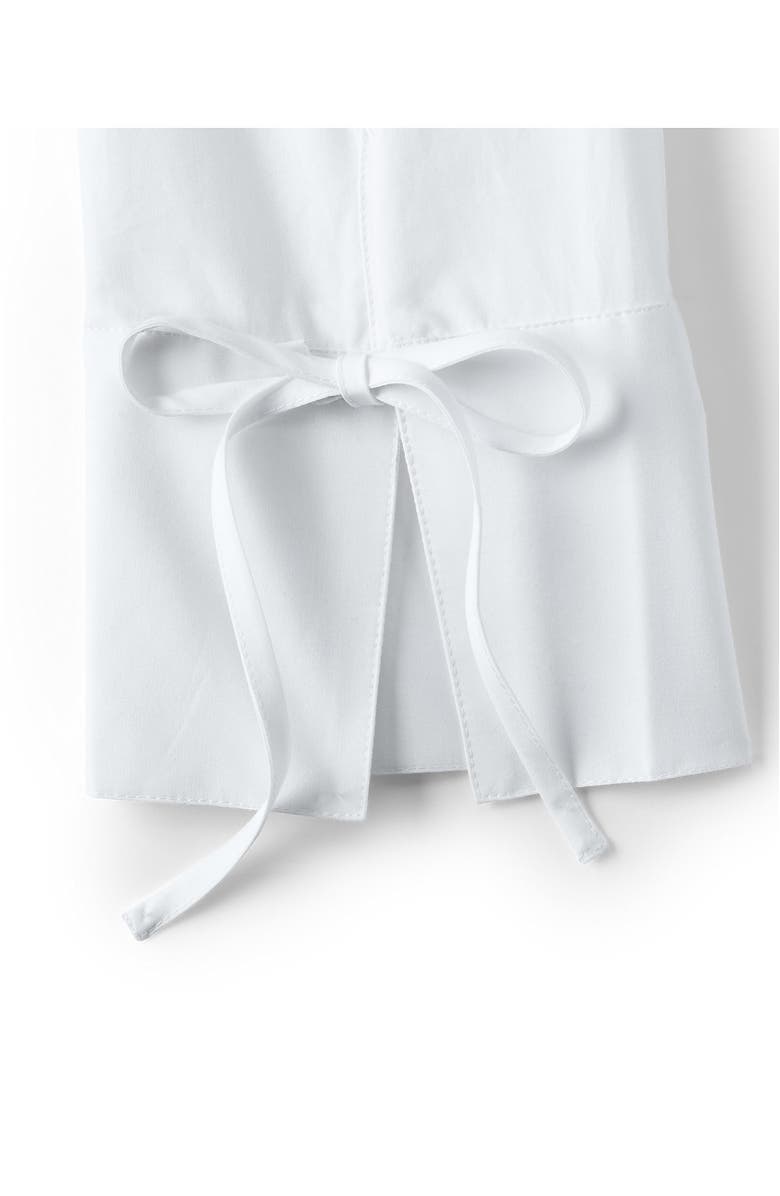 Lands' End Poplin Tie Sleeve Shirt, Alternate, color, White