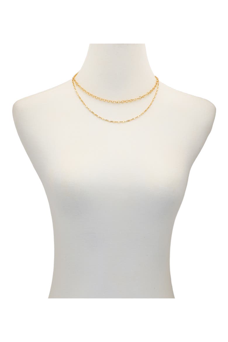 Layered Chain Pendant Necklace, Alternate, color, GOLD