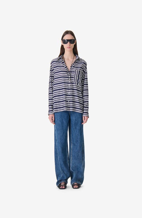 Uzes Striped Poplin Shirt
