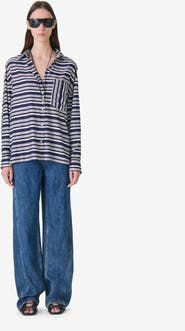 IRO Uzes Striped Poplin Shirt