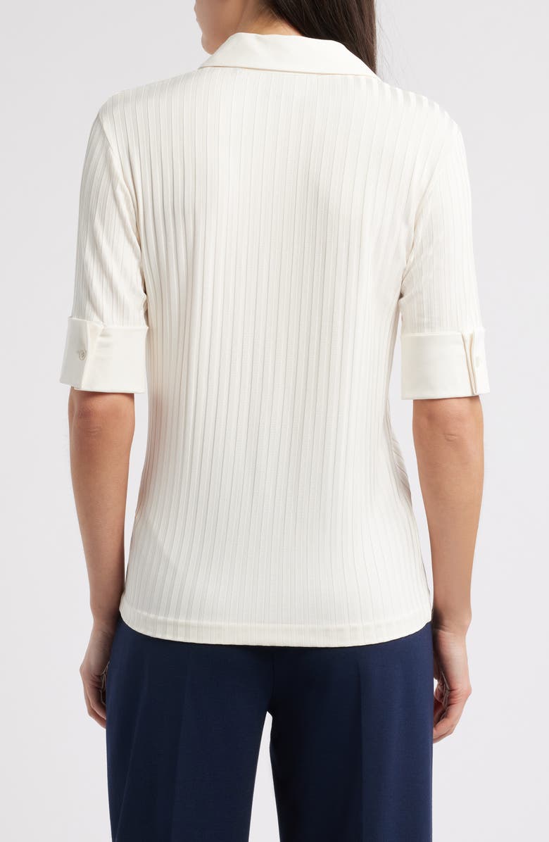 BOSS Ellera Rib Polo, Alternate, color, Open Wht