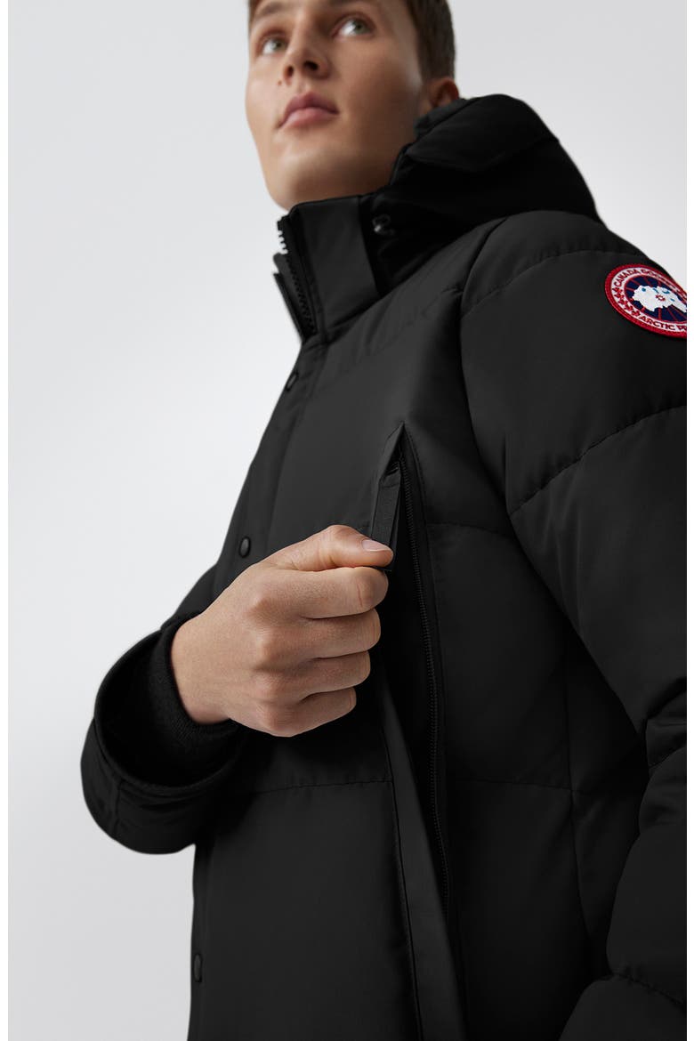 Wydham Water Repellent 625 Fill Power Down Parka, Alternate, color, BLACK