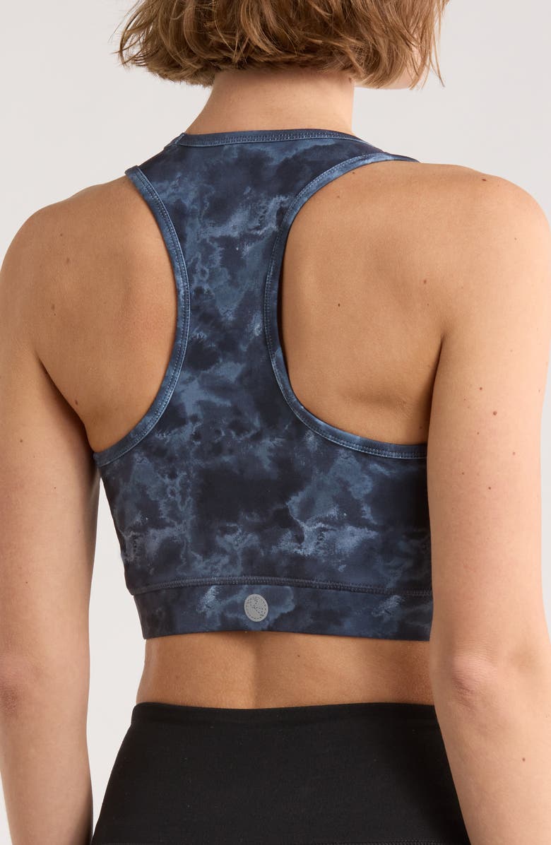 Threads 4 Thought Cloud Wash Tie Dye Racerback Sports Bra, Alternate, color, Navy Multi