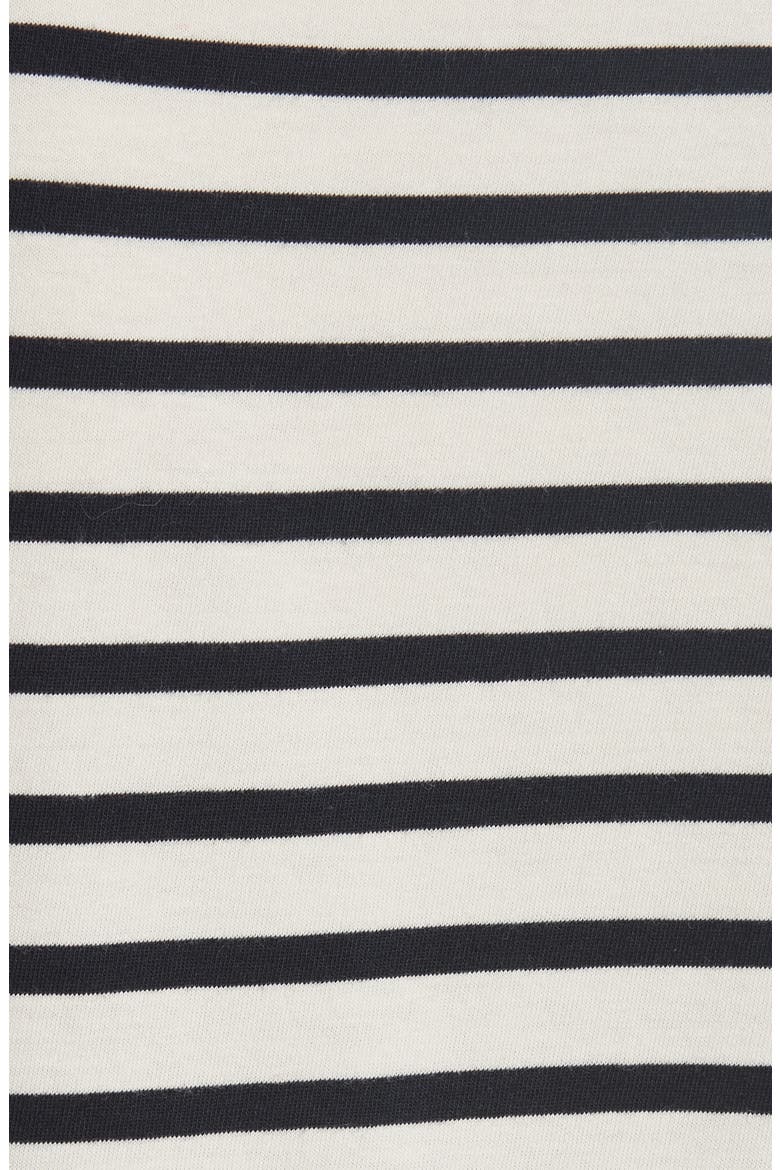 The Modern Stripe Cotton Tee, Alternate, color, CREAM/ NAVY