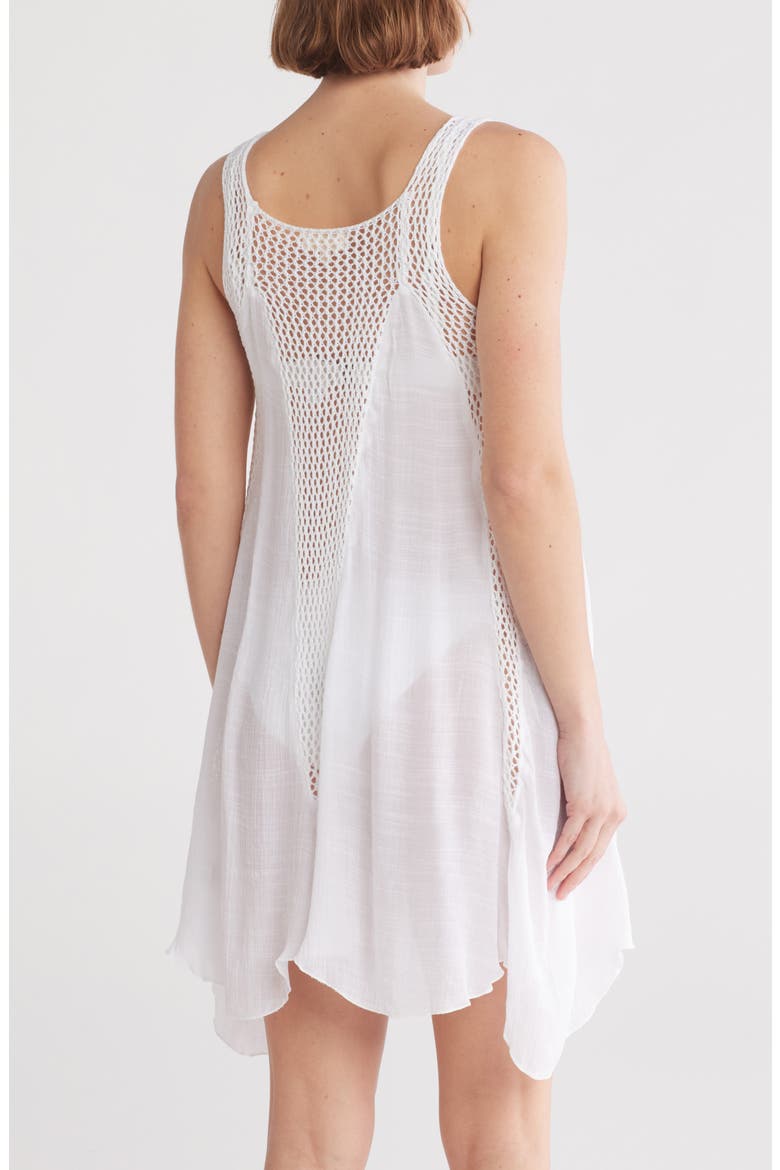 Sleeveless Knit Cover-Up Dress, Alternate, color, WHITE