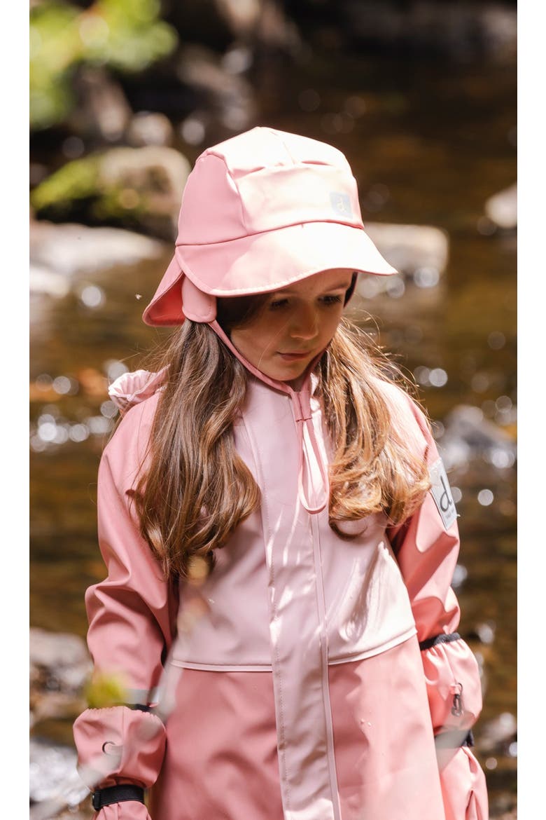Rain Wide Brim Ear Neck Flap Bucket Hat, Alternate, color, Pink